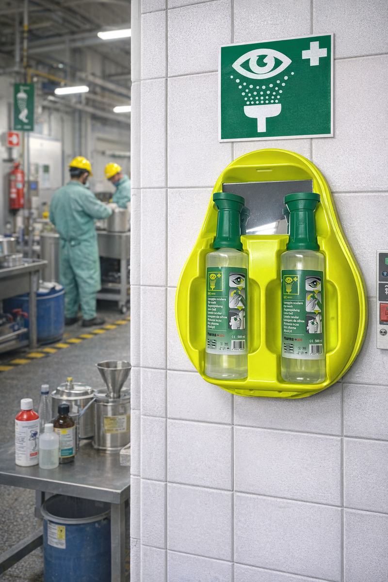 Lava-Olhos de Emergência para Ambiente de Trabalho | Estação Lava Olhos de Parede