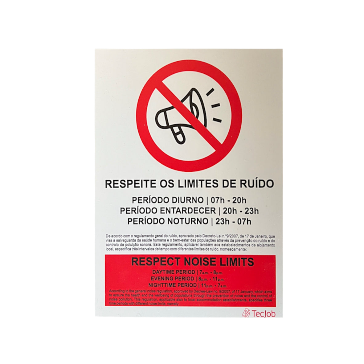 Sinal Regulamento Geral do Ruído