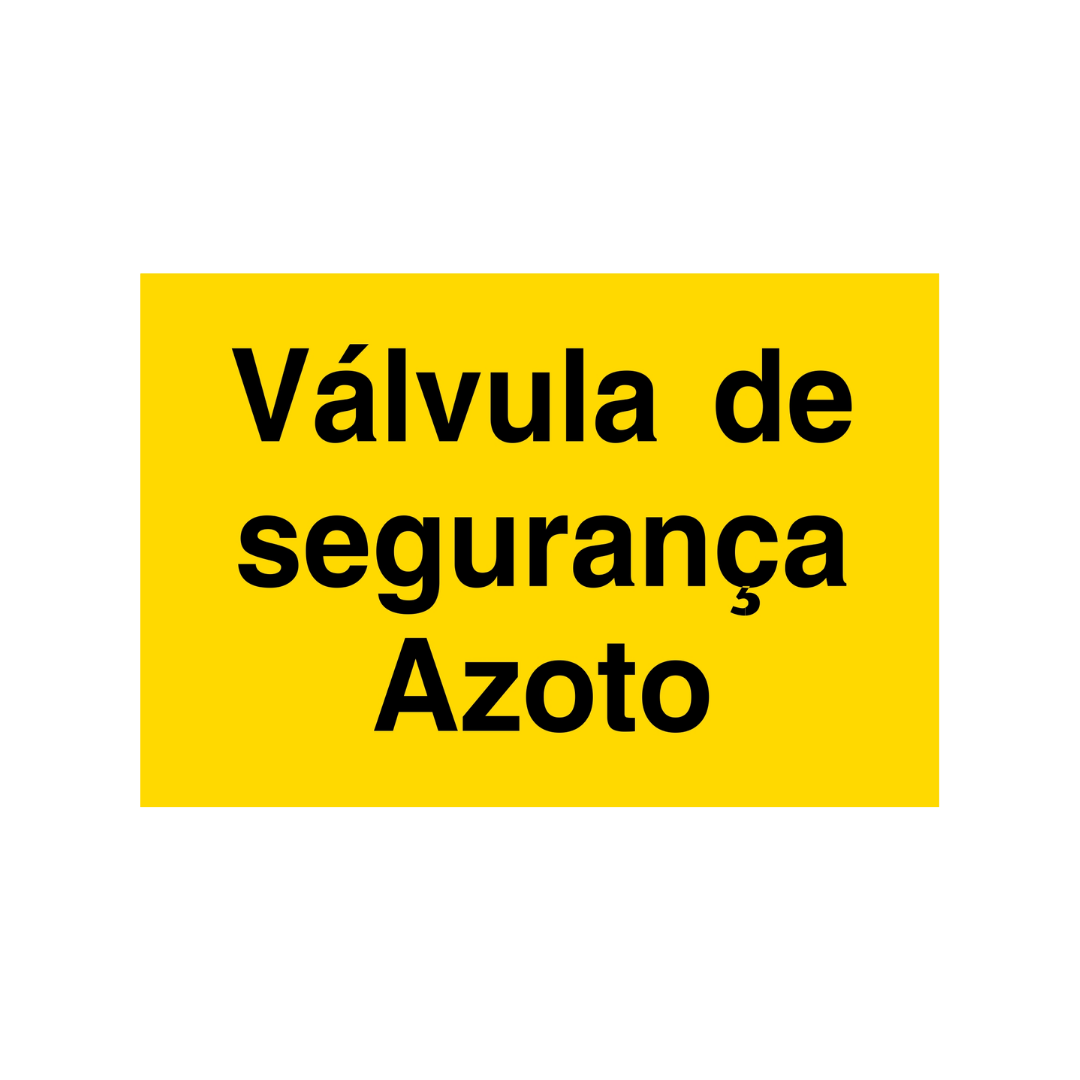 Sinalética Informação Painéis: Válvula de Segurança Azoto – IN2001