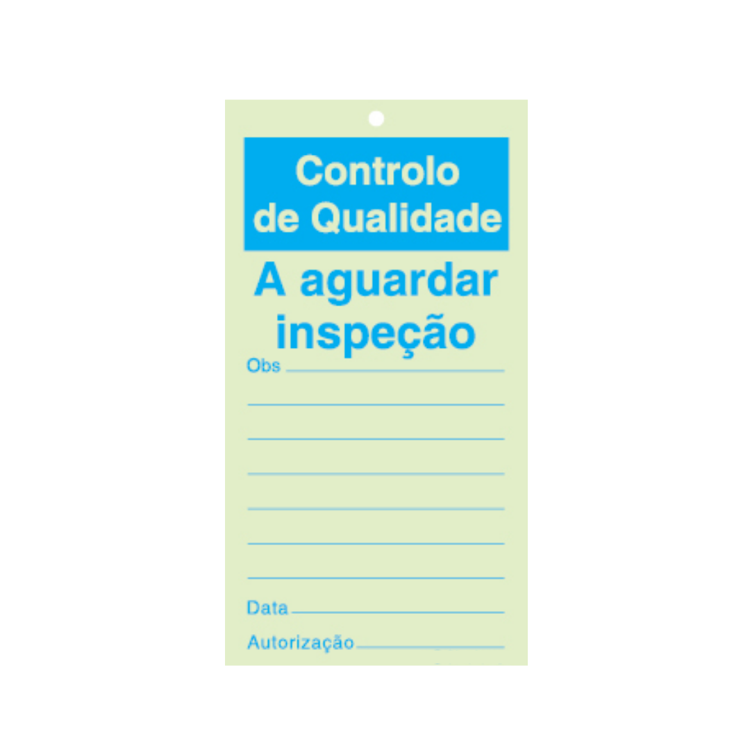 Sinalética Informação Controlo de Qualidade: A Aguardar Inspeção - CQ0001