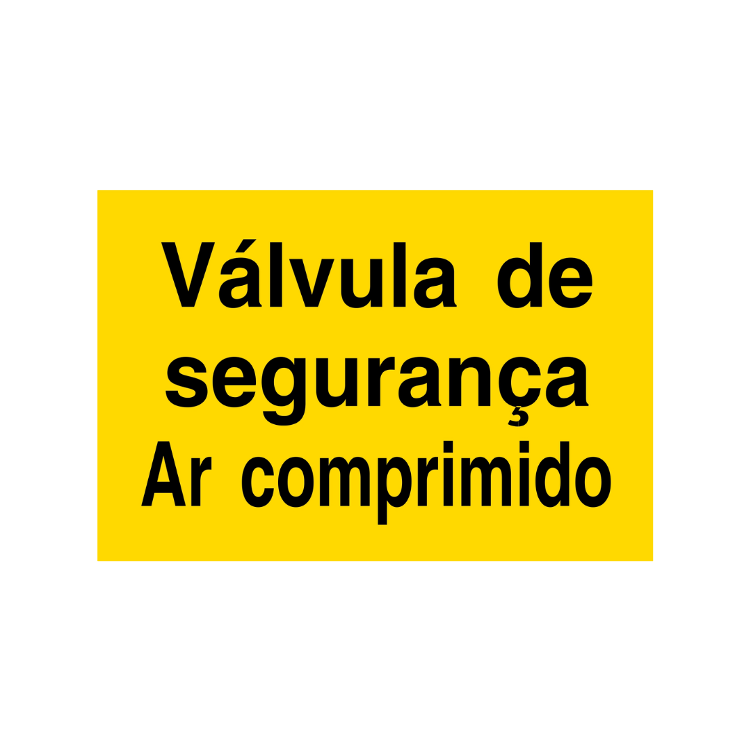 Sinalética Informação Painéis: Válvula de Segurança Ar Comprimido – IN2002