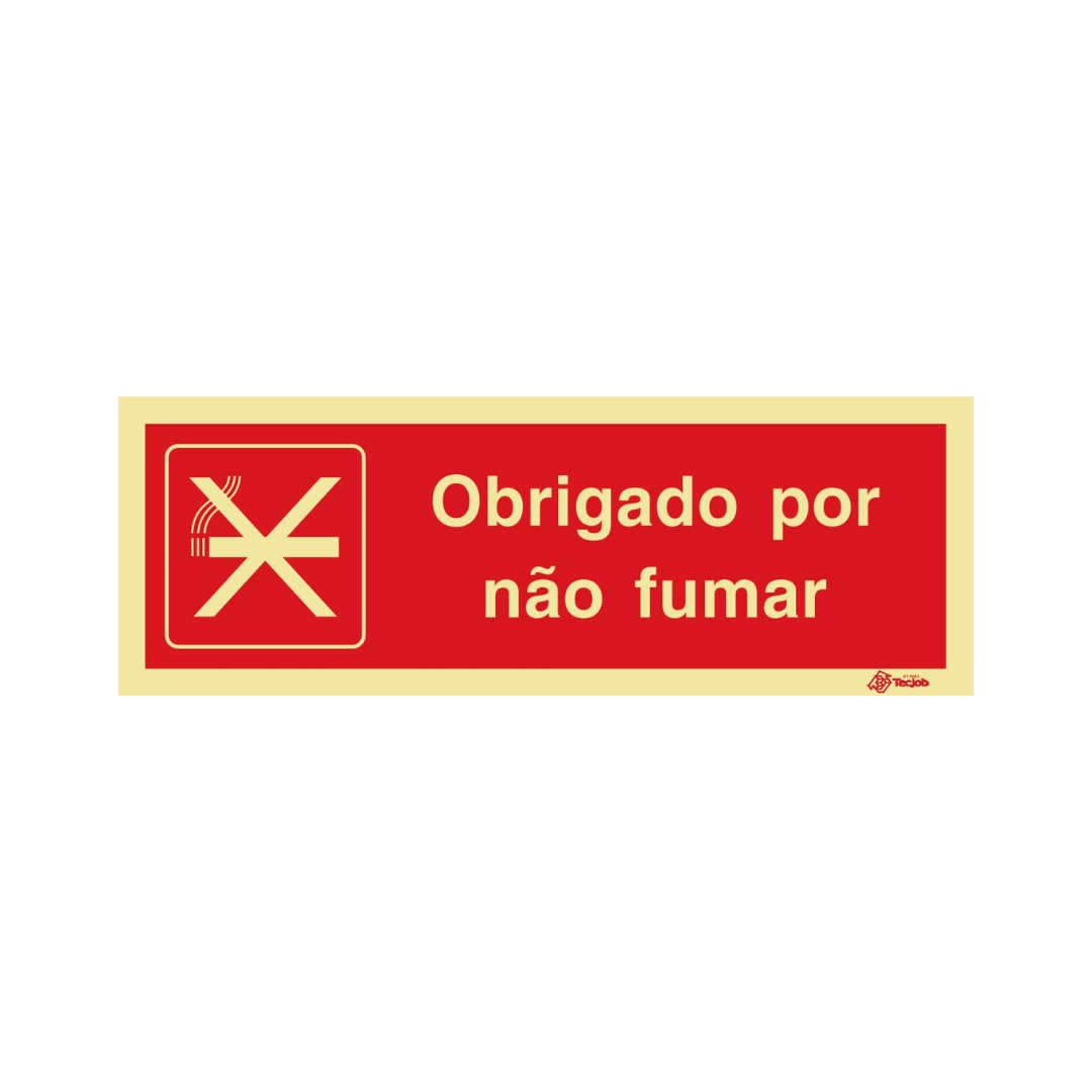 Sinalética Informação Tabagismo Obrigado por Não Fumar – IN1942