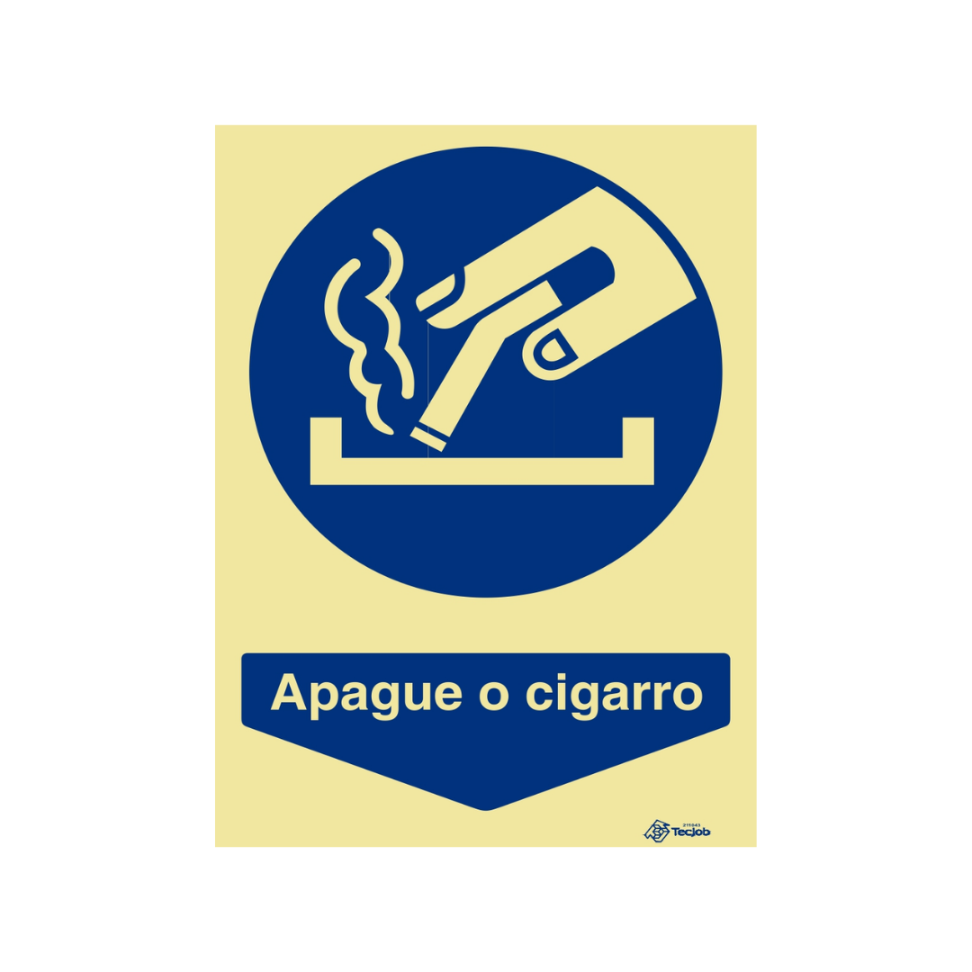 Sinalética Informação Tabagismo Apague o Cigarro – IN1953