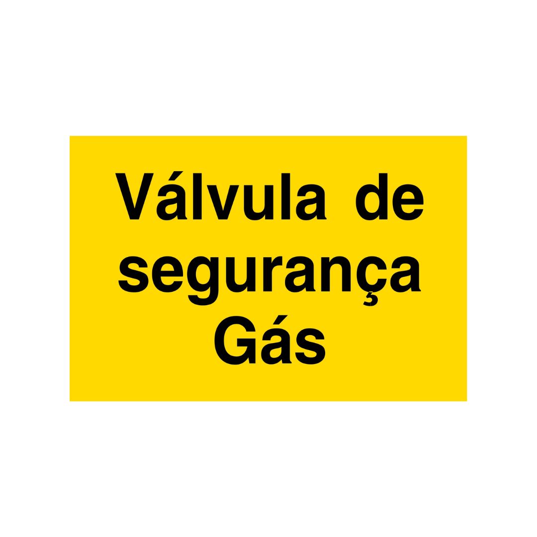 Sinalética Informação Painéis: Válvula de Segurança Gás – IN2003