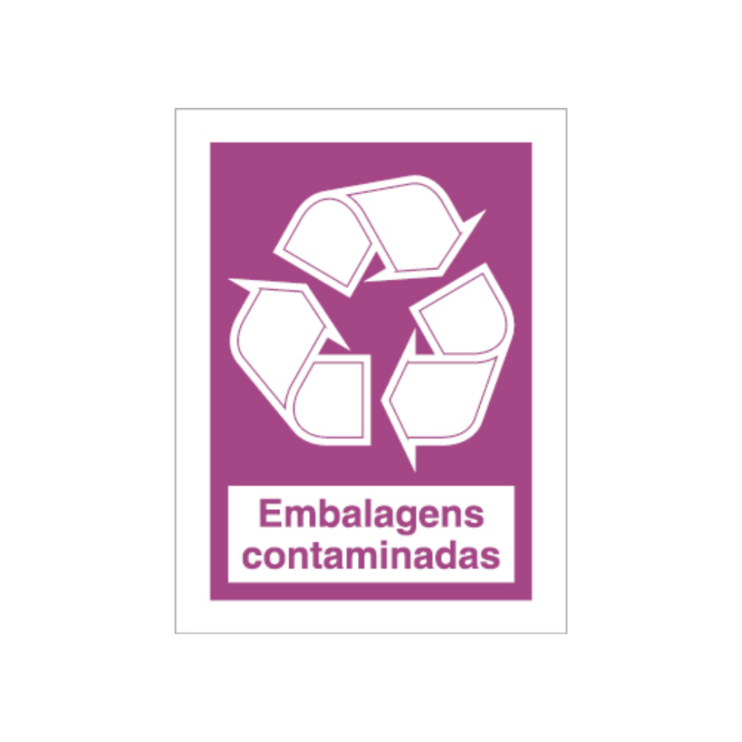 Sinalética Informação Embalagens Contaminadas - CQ0065