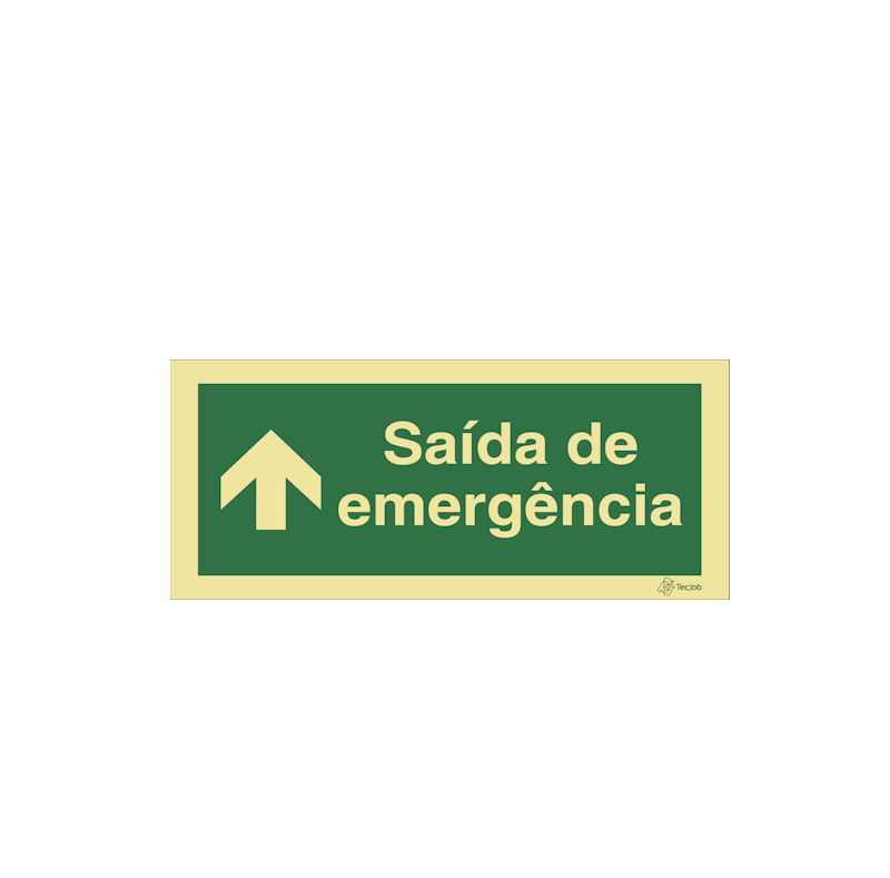 Sinalética de Emergência em Texto - Seta para Cima - E0026