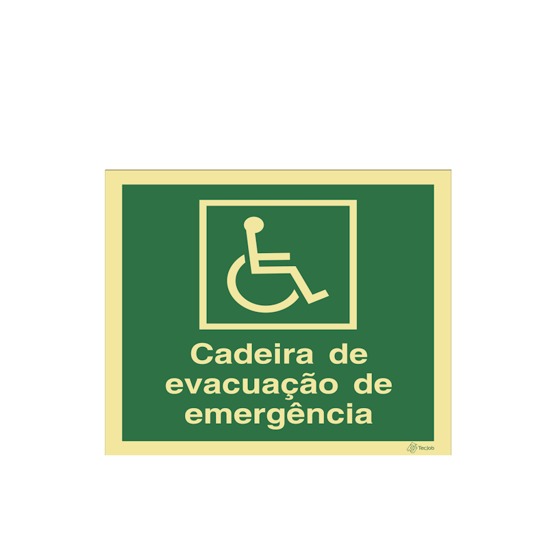 Sinalética Cadeira de Evacuação de Emergência - E0132