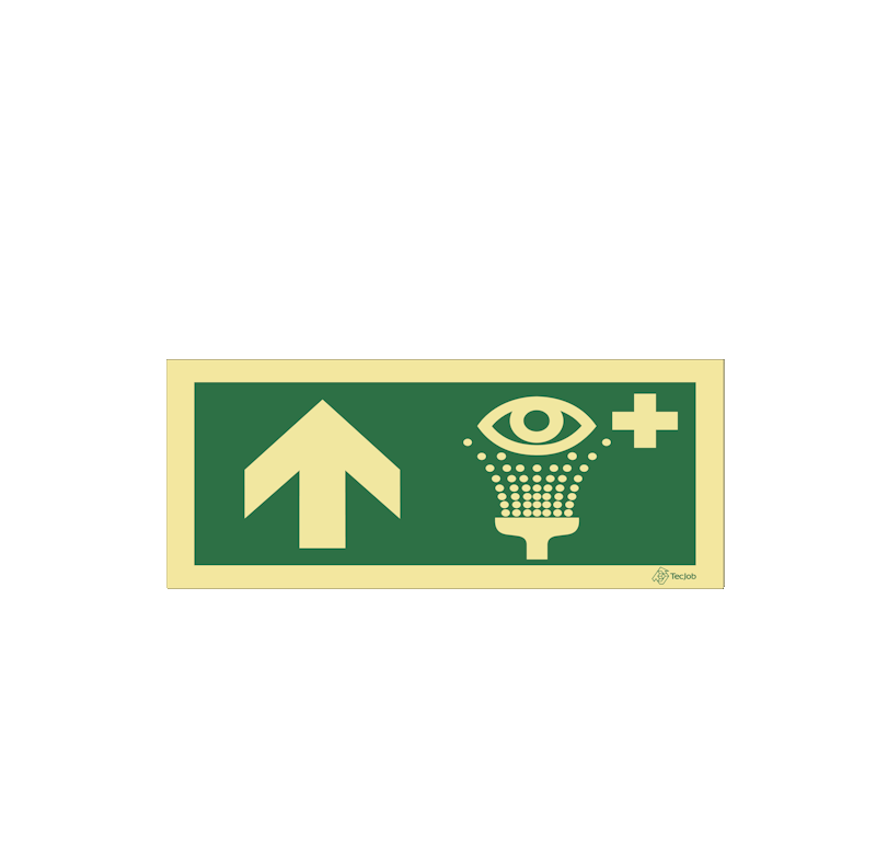 Sinalética Lava-Olhos de Emergência - Seta para Cima - E0201