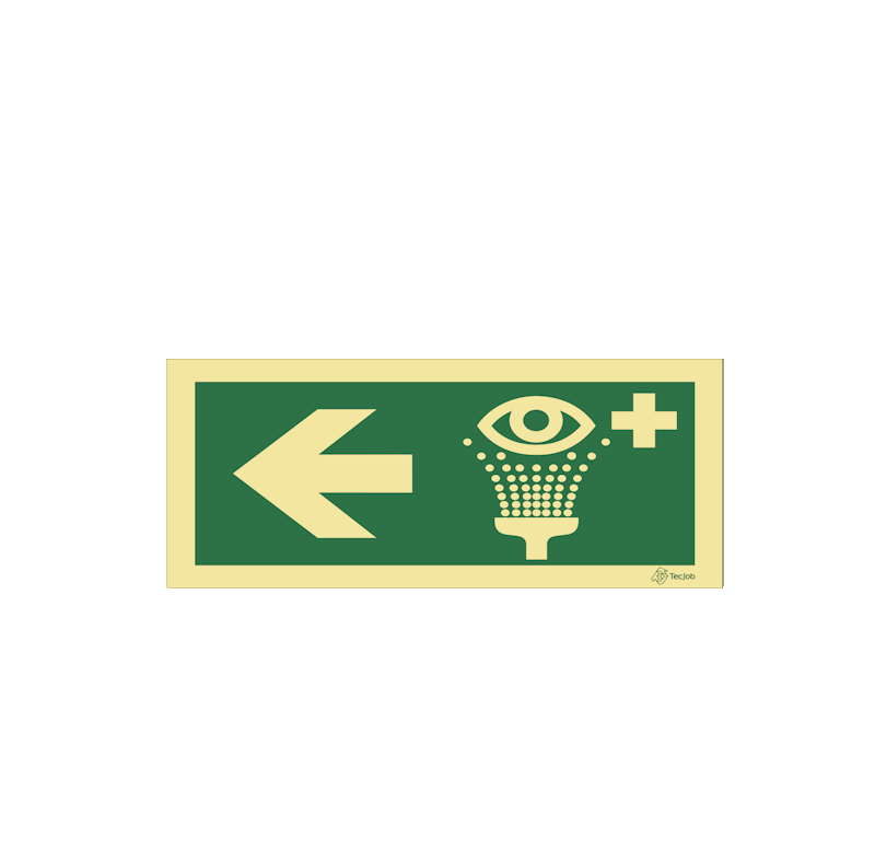 Sinalética Lava-Olhos de Emergência - Seta para a Esquerda - E0202