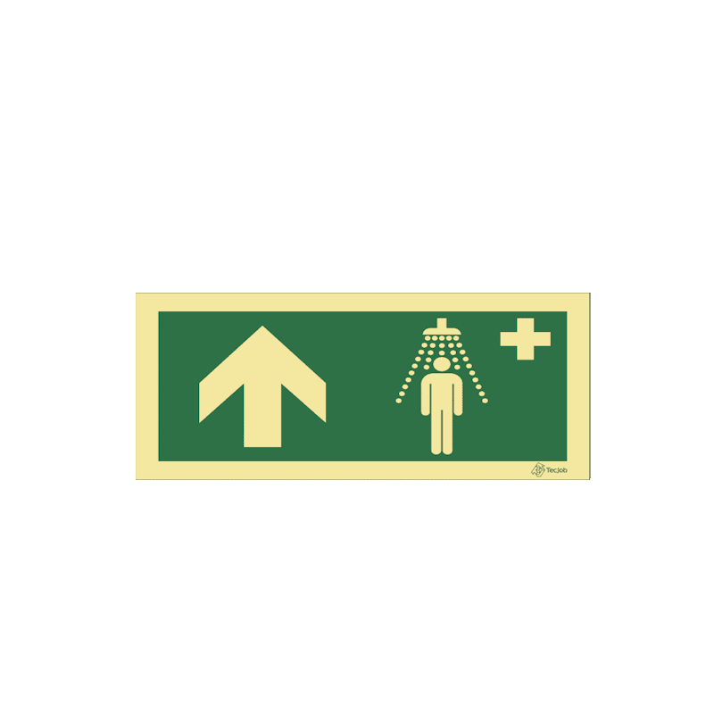 Sinalética Chuveiro de Emergência - Seta para Cima - E0205