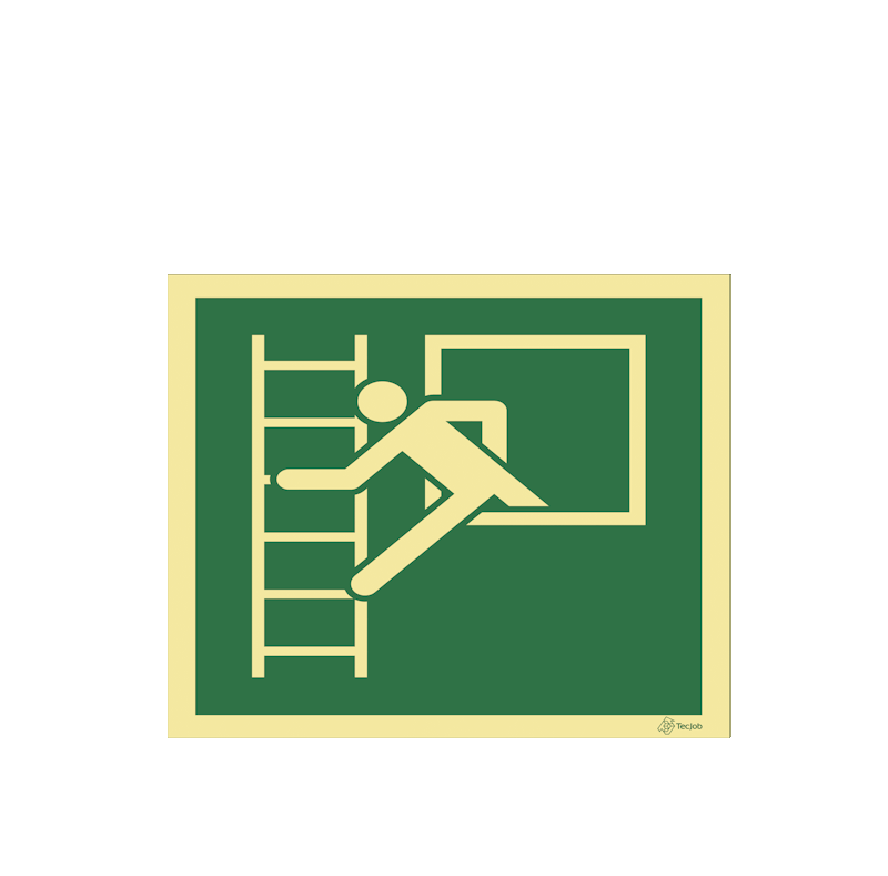 Sinalética Escada de Emergência à Esquerda - E0236