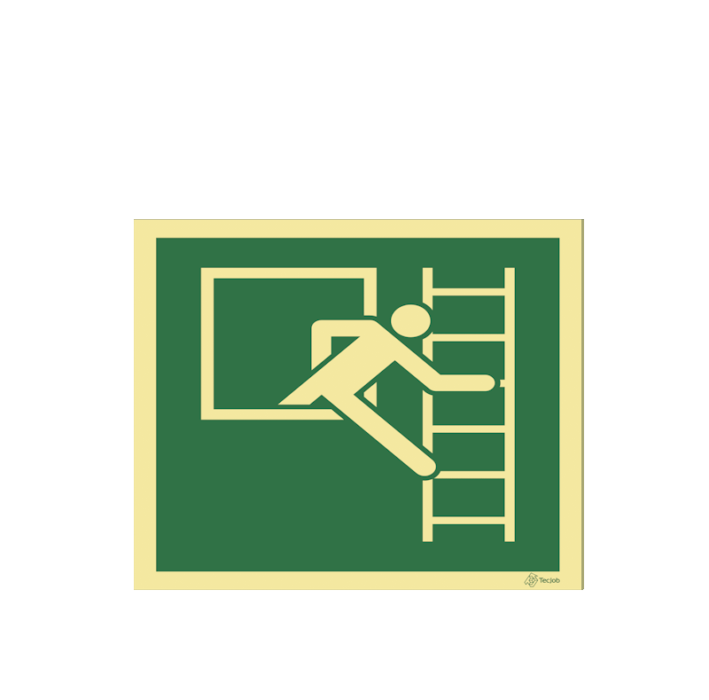 Sinalética Escada de Emergência à Direita - E0237