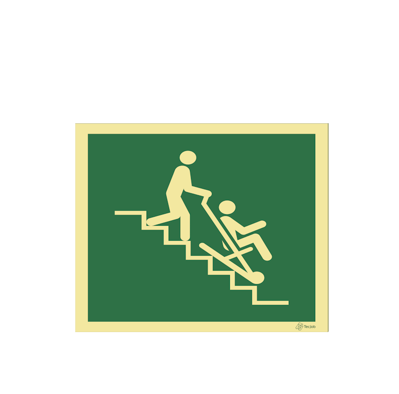 Sinalética Cadeira de Evacuação de Emergência para Pessoas com Deficiência ou Mobilidade Condicionada - E0239