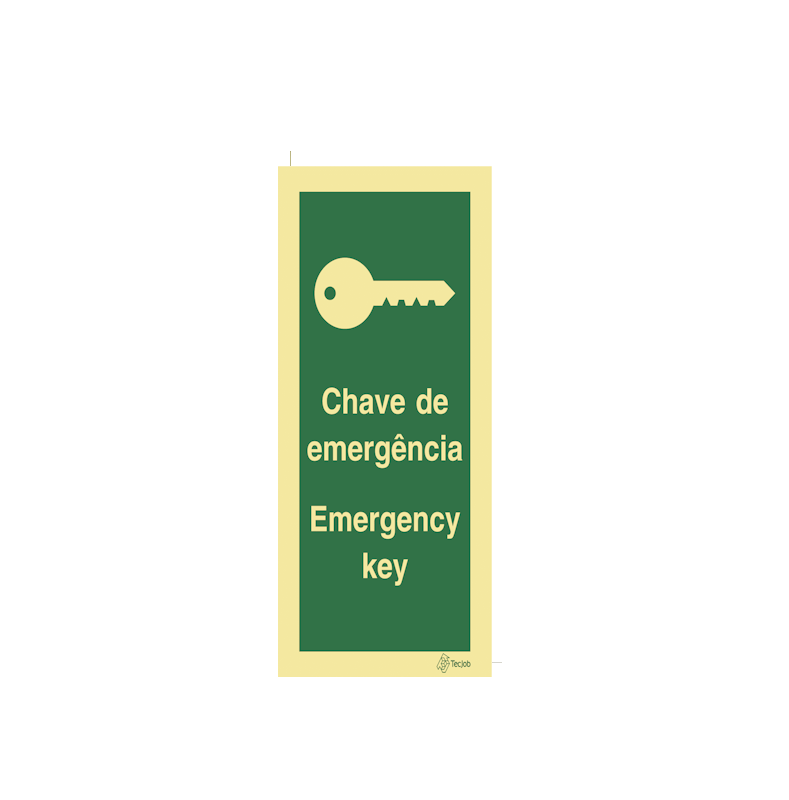 Sinalética Chave de Emergência/ Emergency Key - E0376