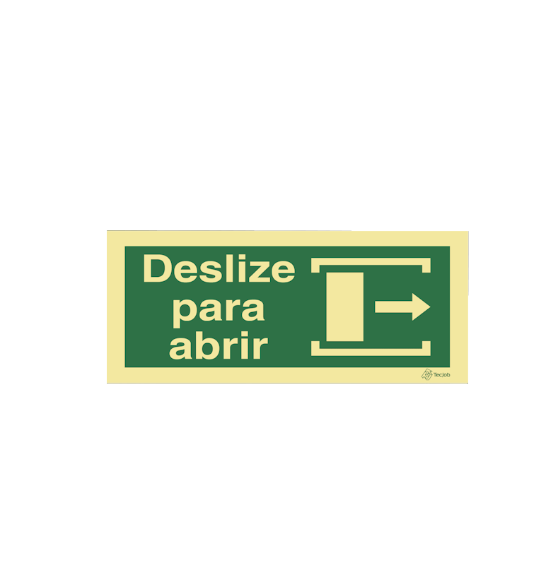 Sinalética Deslize para Abrir Direita - E0387