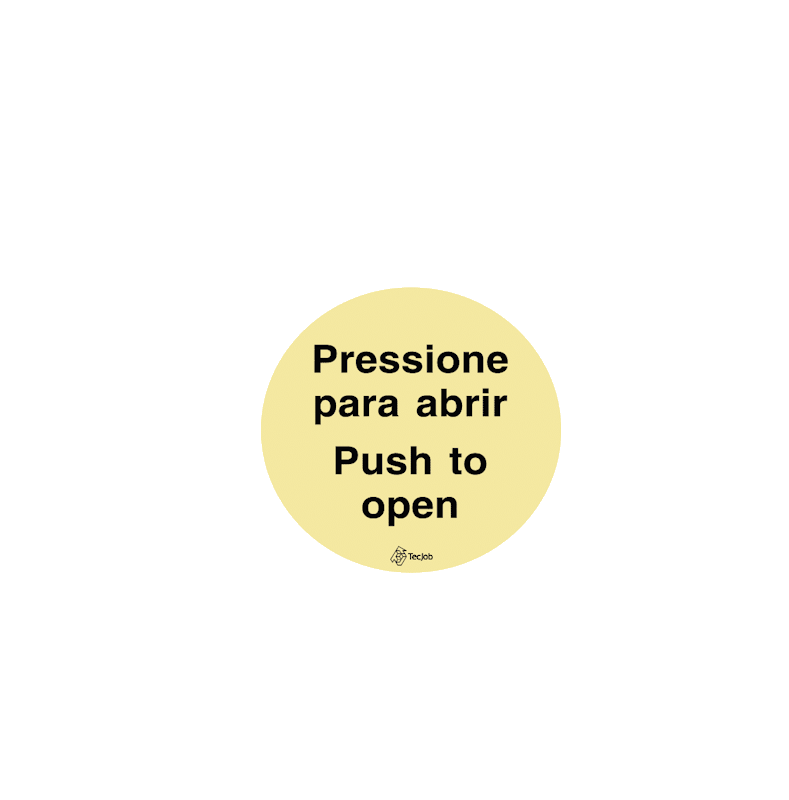 Sinalética Pressione para Abrir/ Push to Open - E0390