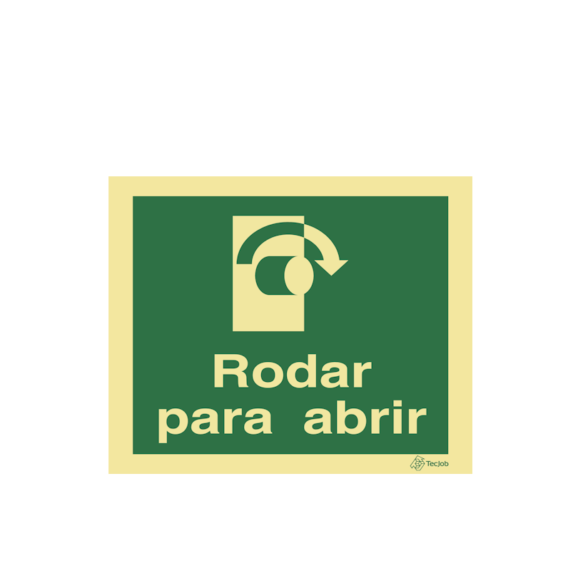 Sinalética Rodar para Abrir (Direita) - E0412
