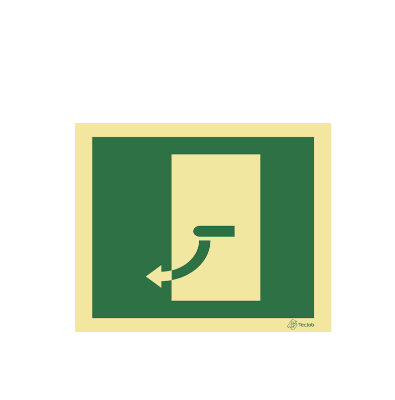 Sinalética Rodar para Abrir (Esquerda) - E0420