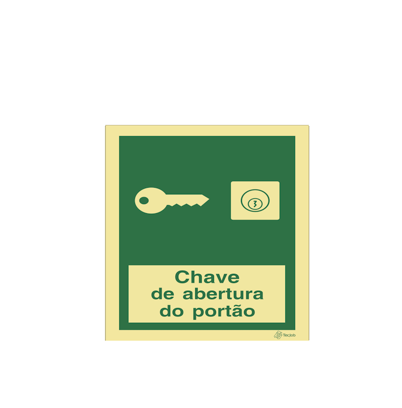 Sinalética Chave de Abertura do portão - E0425