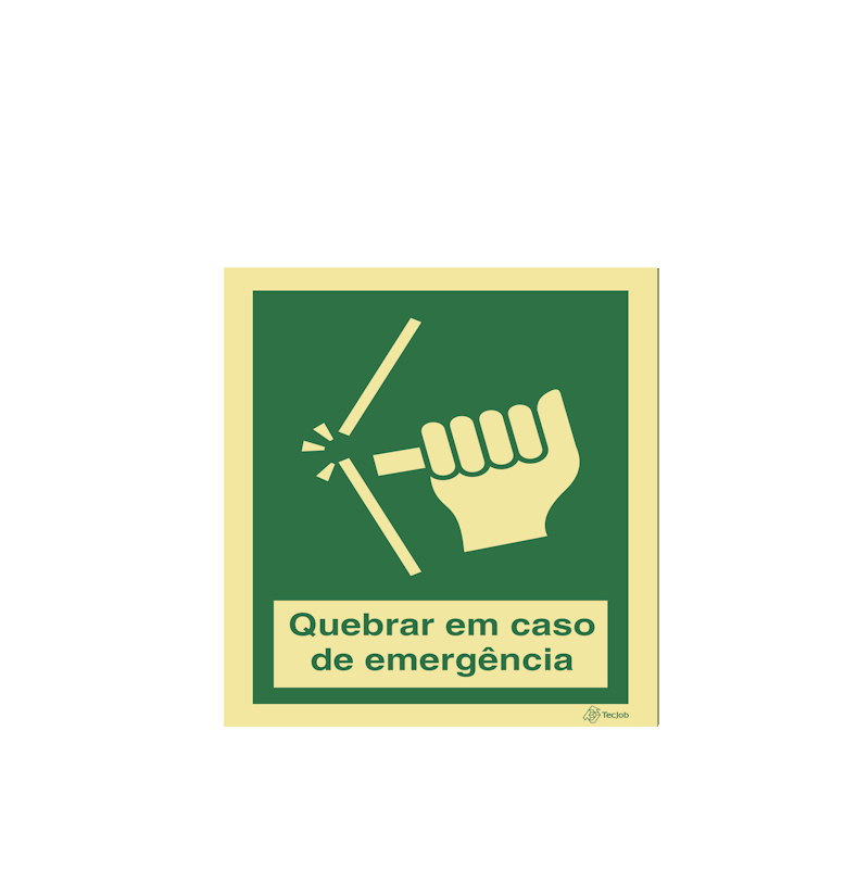 Sinalética Quebrar em Caso de Emergência - E0428