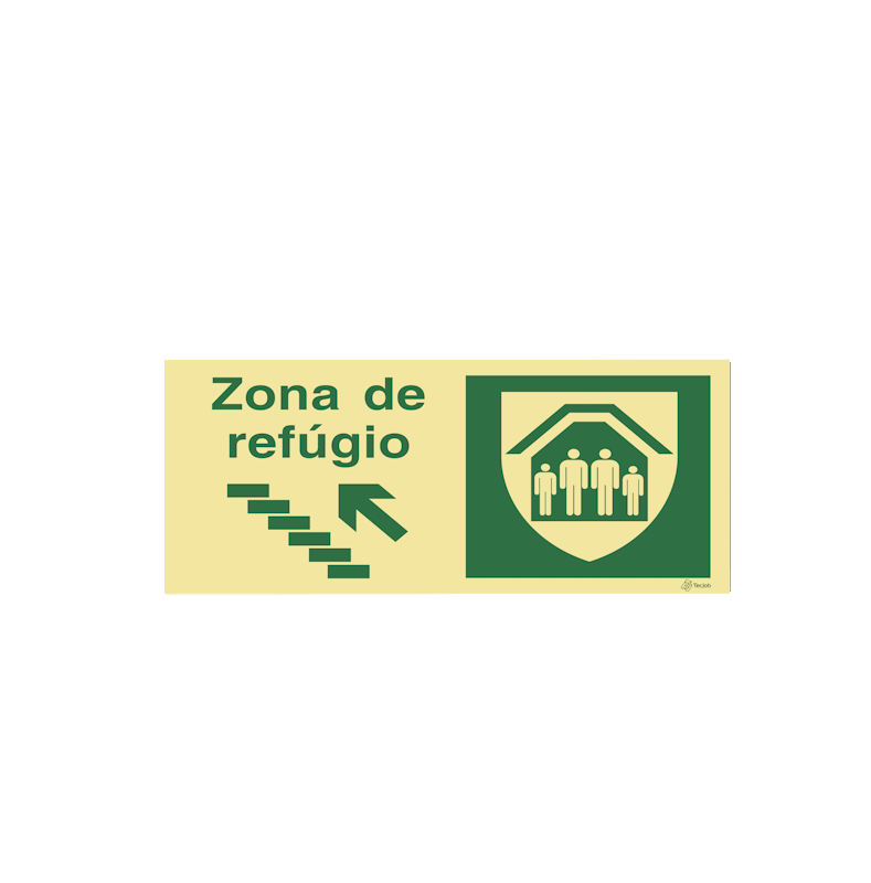 Sinalética Zona de Refúgio Subir à Esquerda - E0484