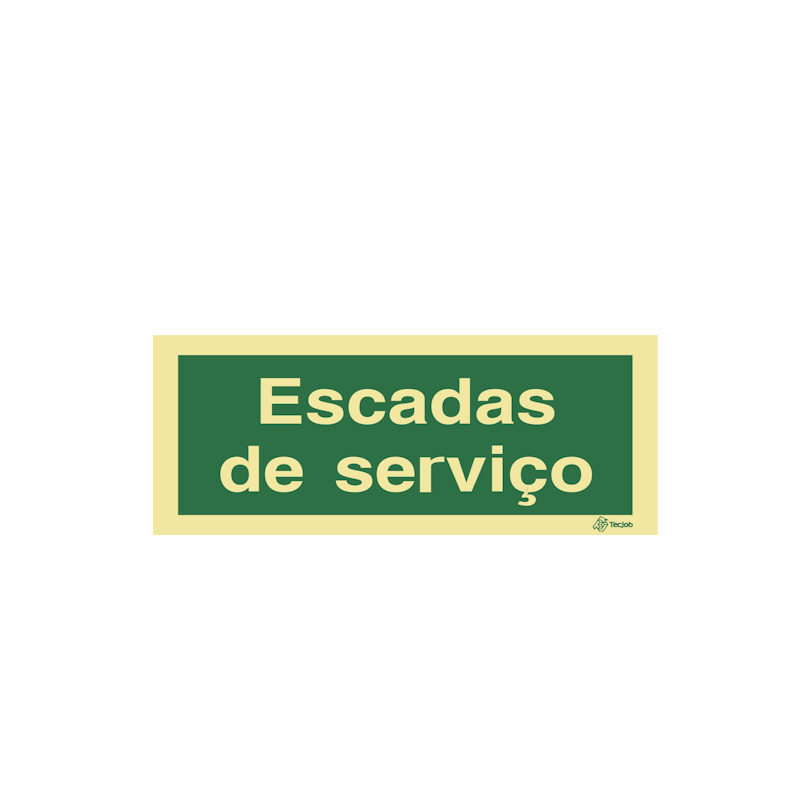 Sinalética Escadas de Serviço em Texto - E0510