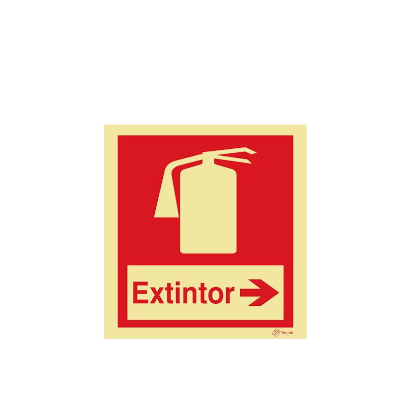 Sinalética Extintor - Seta para a Direita - I0013