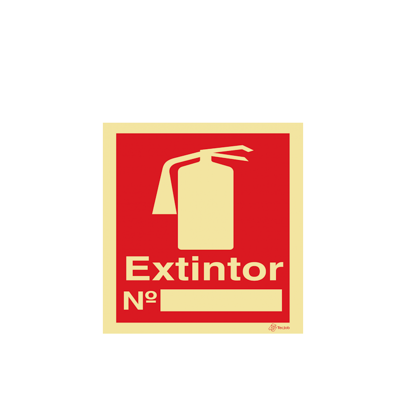 Sinalética Extintor com Espaço para Número - I0014