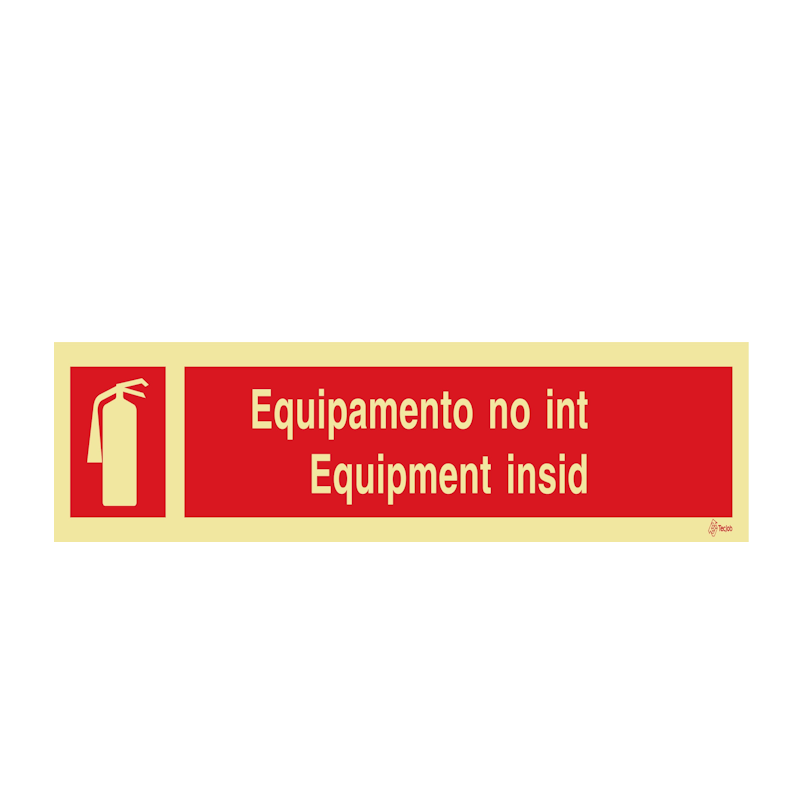 Sinalética Extintor Equipamento no Int/ Equipament Inside - I0060