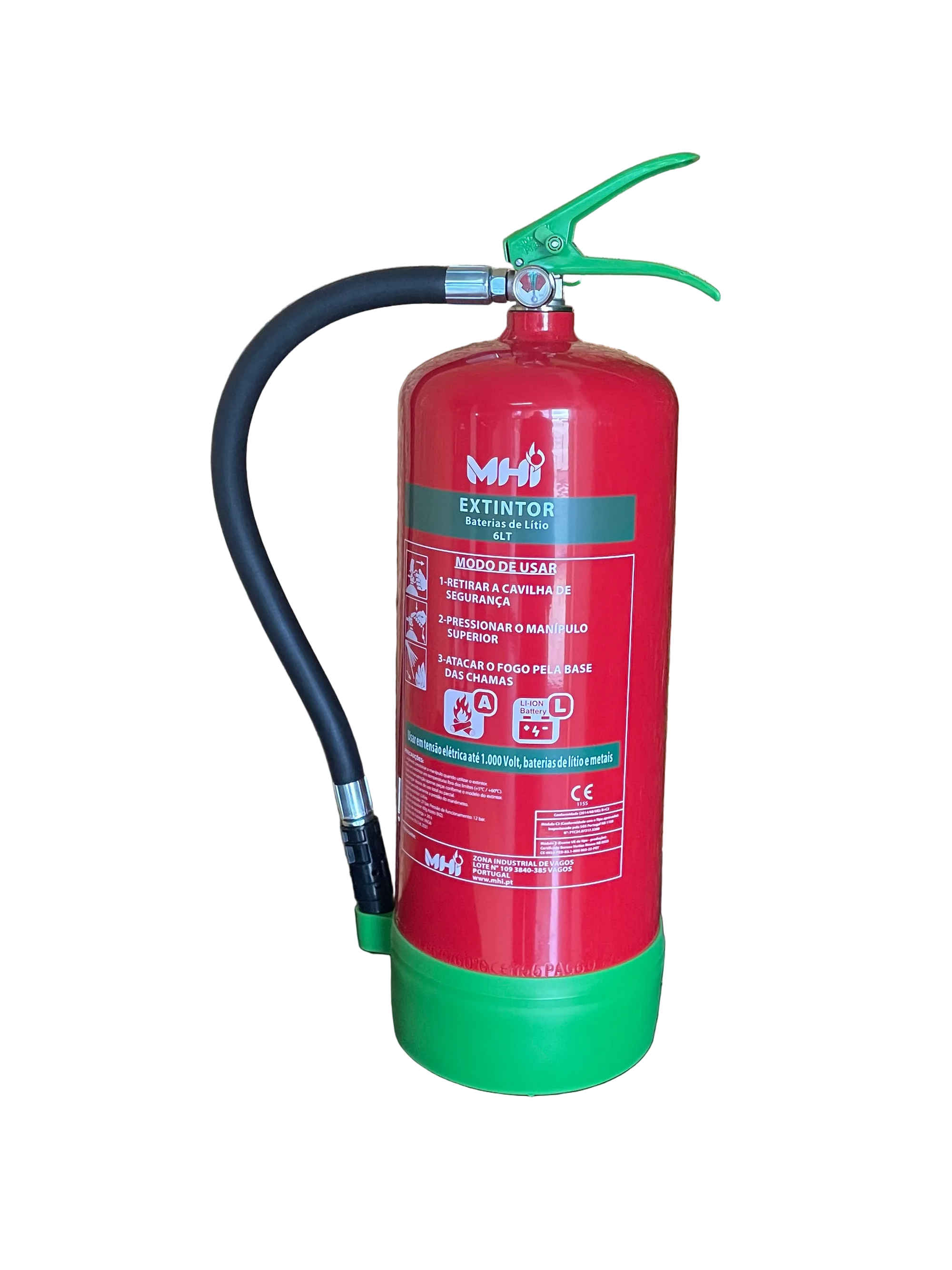 Extintor 6L para Baterias de Lítio (Carros Elétricos)