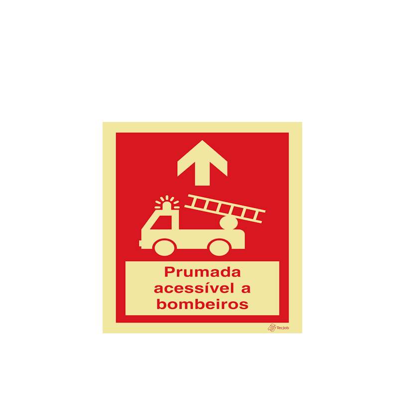 Sinalética Prumada Acessível a Bombeiros - I0241