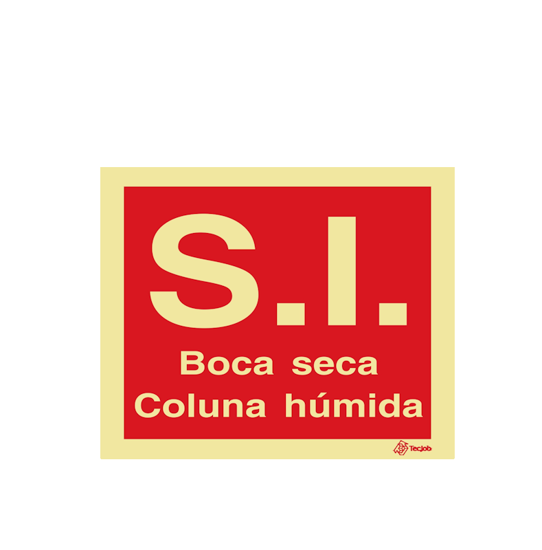 Sinalética S.I. Boca Seca Coluna Húmida - I0547
