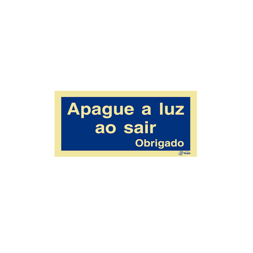 Sinal Apagar a luz ao sair - IN0445