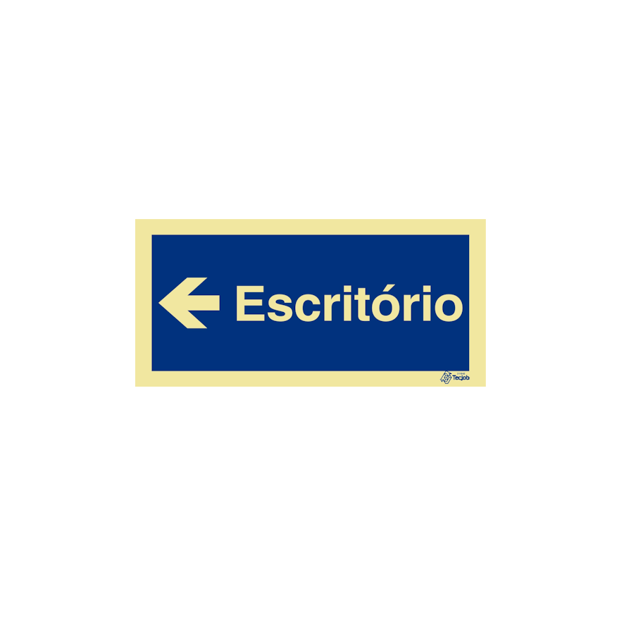Sinal Escritório com seta à esquerda - IN0688