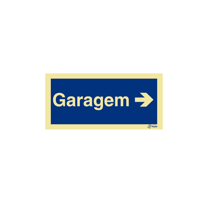 Sinal Garagem com seta à direita - IN0744