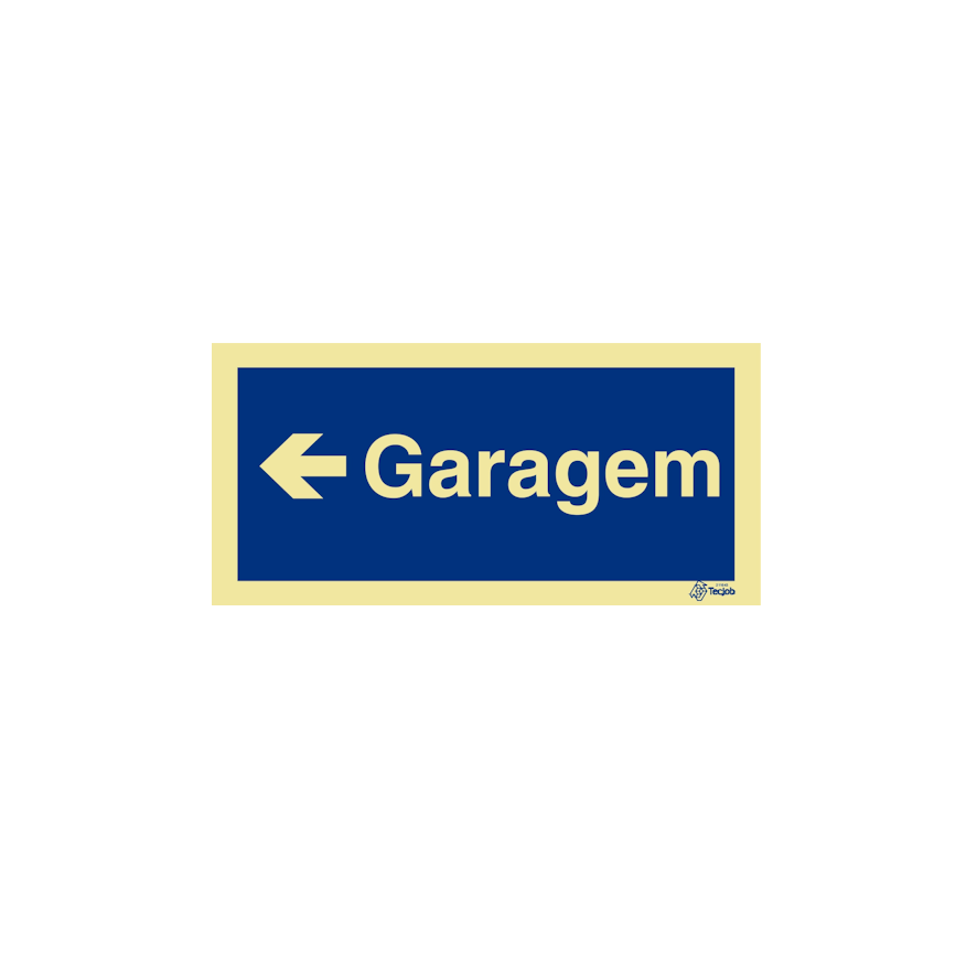 Sinal Garagem com seta à esquerda - IN0740
