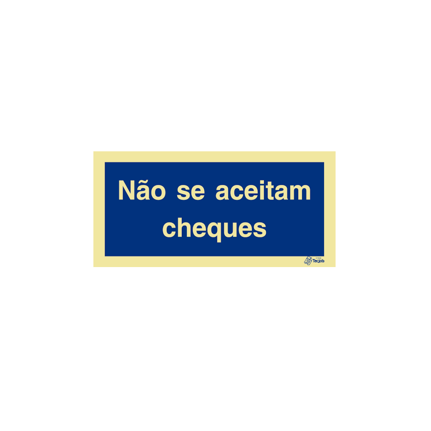 Sinal Não se aceitam cheques - IN0841