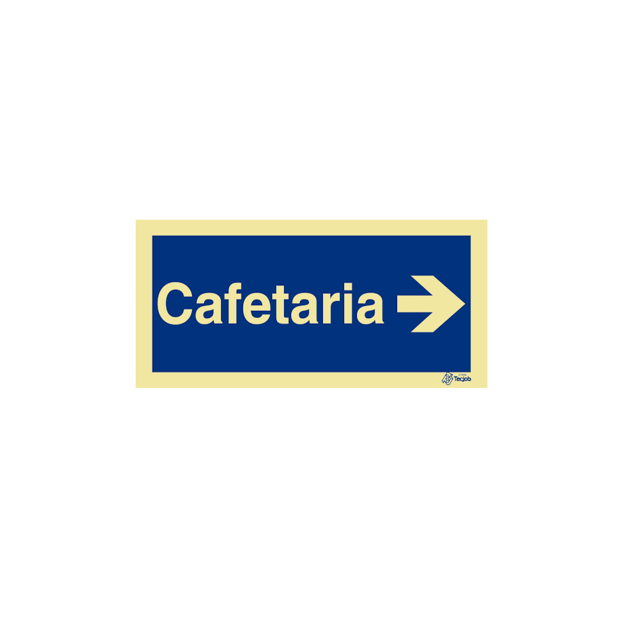 Sinal Sinal Cafetaria com Seta Direita - IN0533