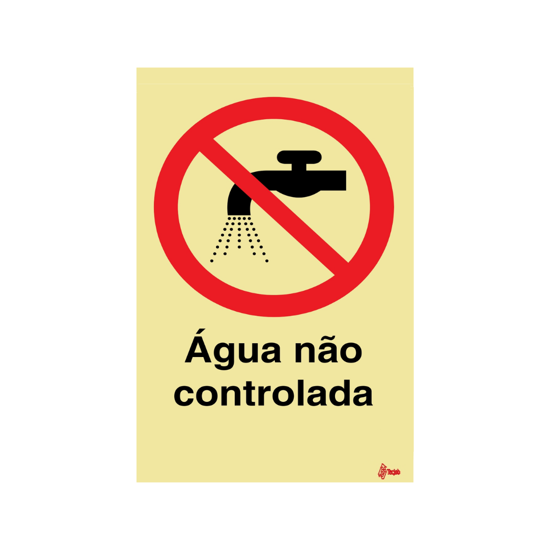 Sinalética Água Não Controlada – PR0305