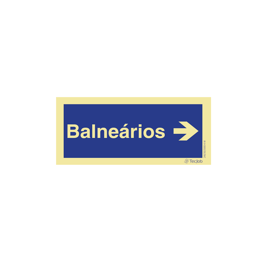 Sinalética Balneários com Direção à Direita - IN0324