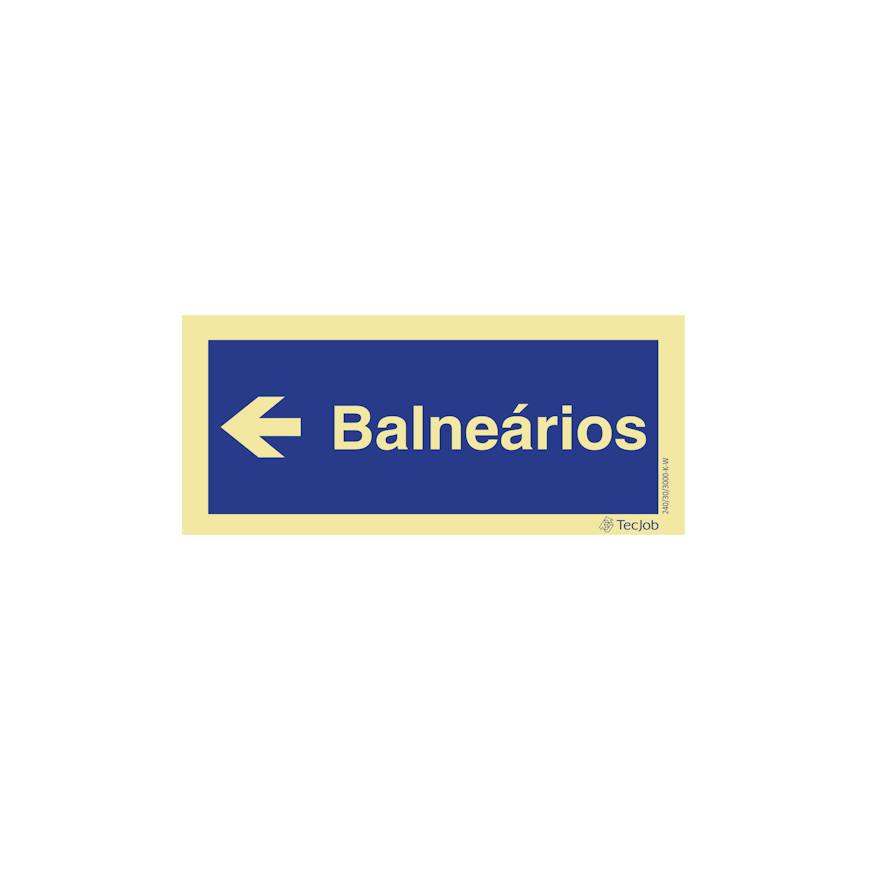 Sinalética Balneários com Direção à Esquerda - IN0325