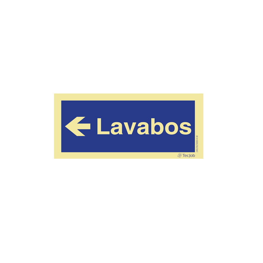 Sinalética Lavabos com Direção à Esquerda - IN0306