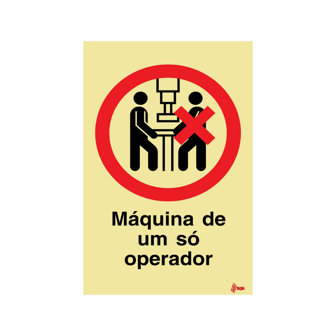 Sinalética Máquina de um só Operador – PR0192