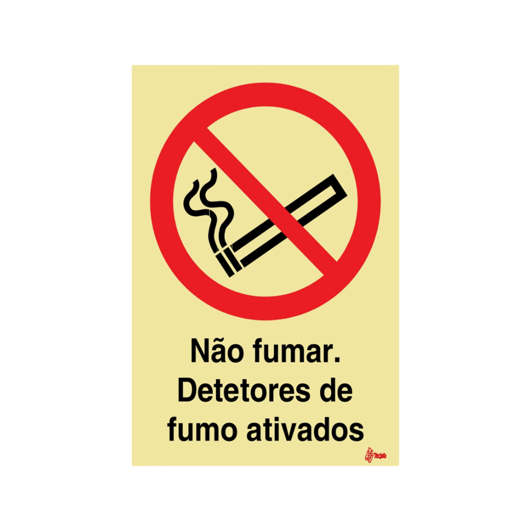 Sinalética Não Fumar Detetores de Fumo Ativados – PR0035