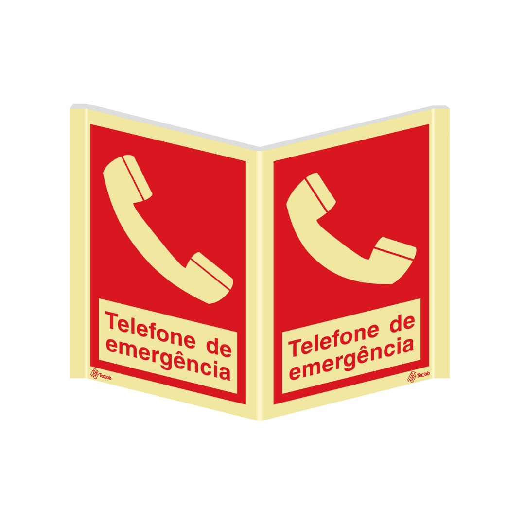 Sinalética Panorâmica Telefone de Emergência – PA0115