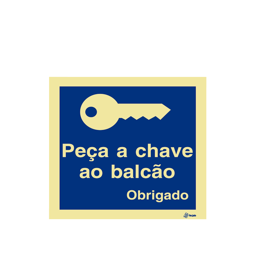 Sinalética Peça a Chave ao Balcão – IN0201