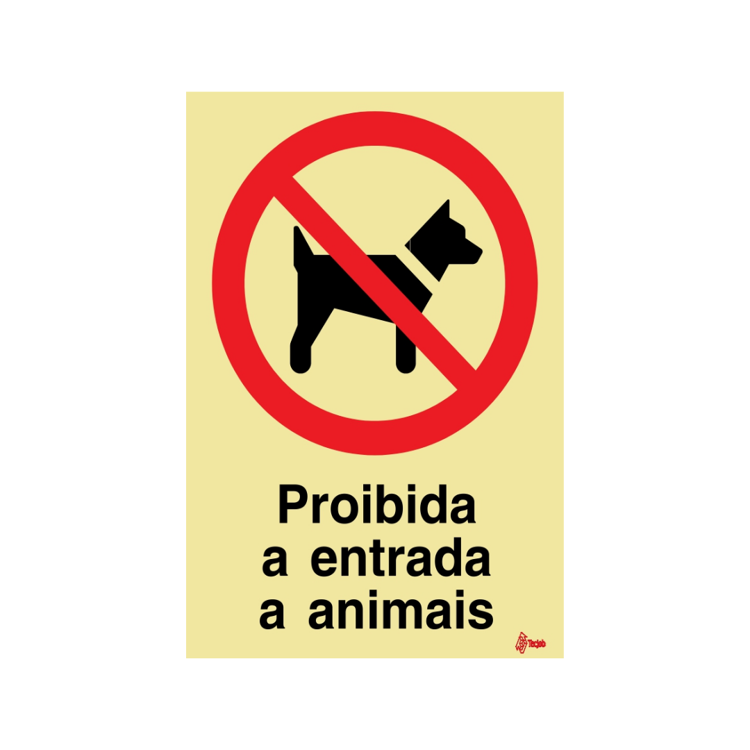 Sinalética Proibida a Entrada a Animais – PR0096