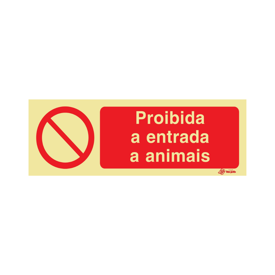 Sinalética Proibida a Entrada a Animais – PR0331