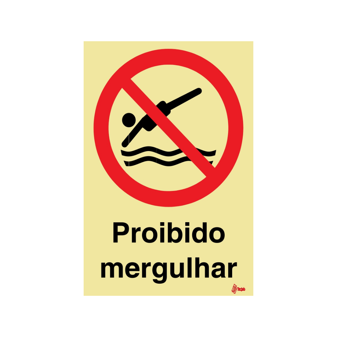 Sinalética Proibido Mergulhar – PR0139
