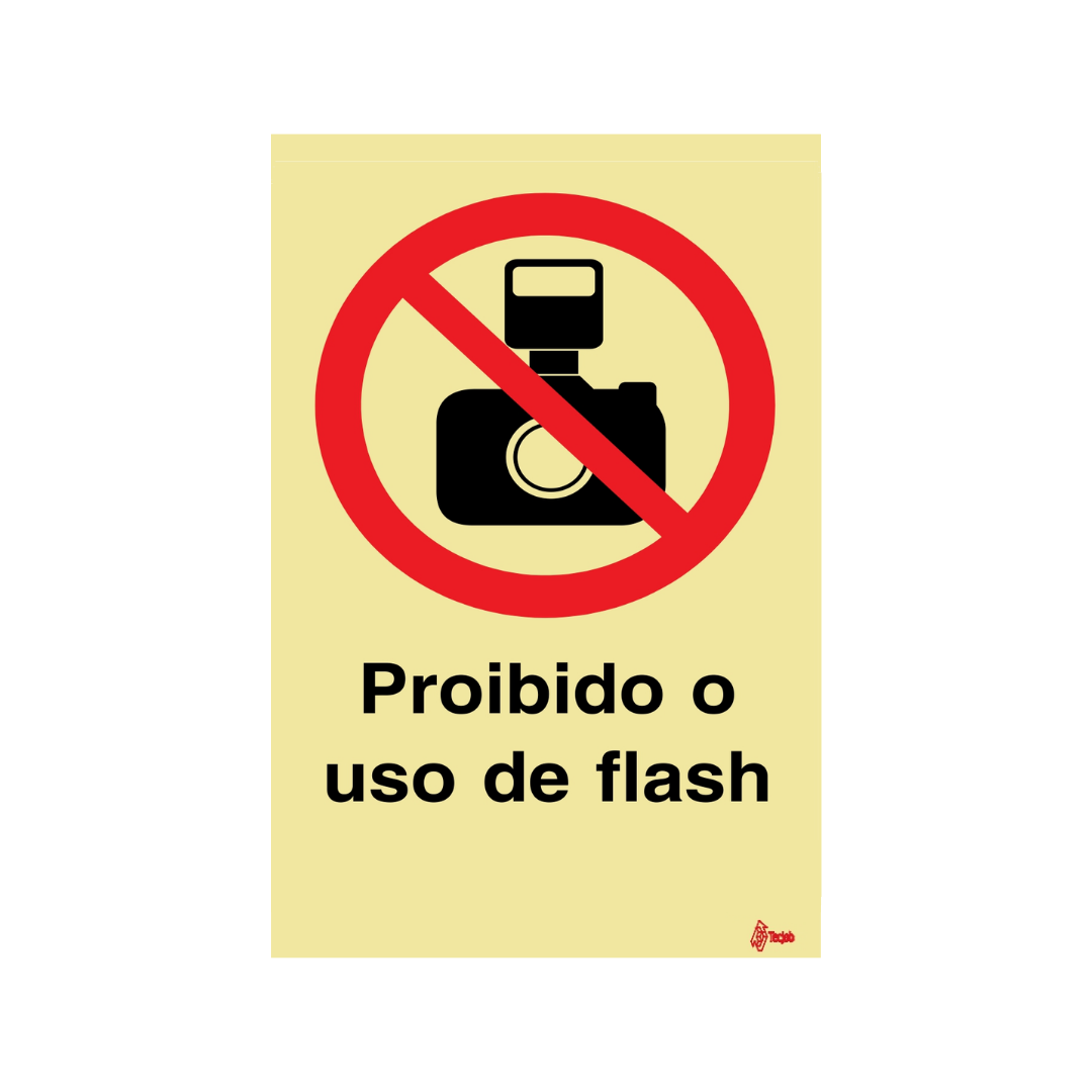 Sinalética Proibido o Uso de Flash – PR0310